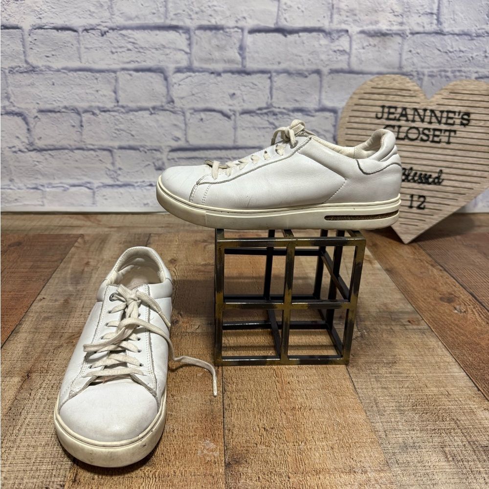 Birkenstock Bend Low White Leather Comfort Lace Up Shoes Women's Size 9 Mens 7